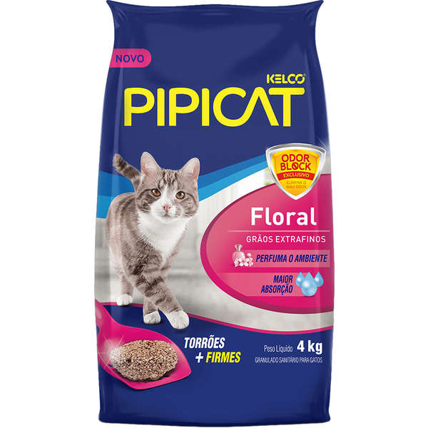 Areia Sanitária Pipicat Floral 4 Kg - Kelco