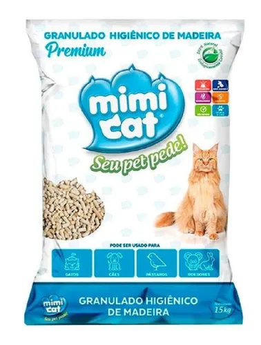 Granulado Higienico de Madeira Mimi Cat 15kg