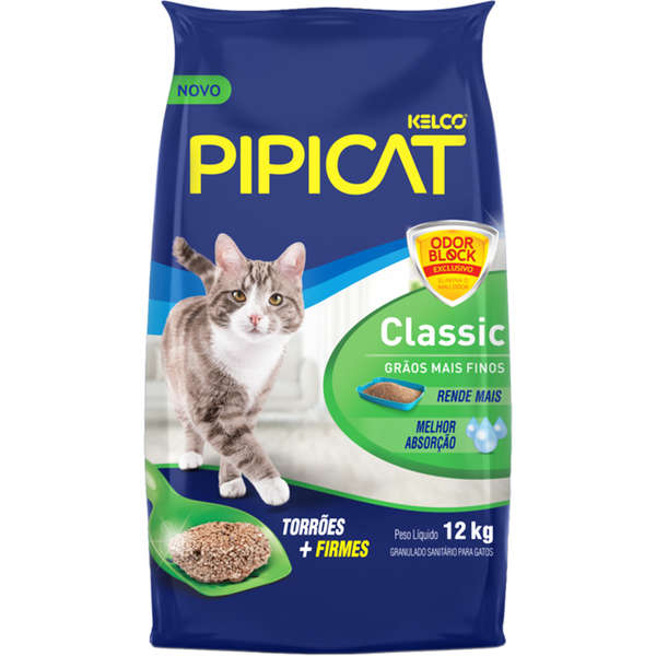 Areia Sanitária Pipicat Classic 12 Kg - Kelco