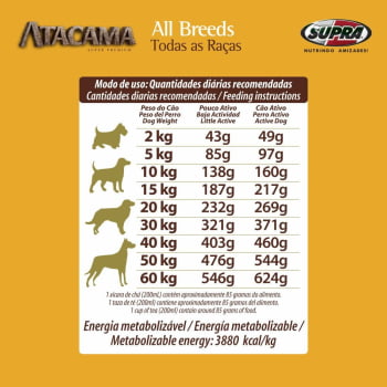 RAÇÃO ATACAMA ADULTO 14 KG TODAS AS RAÇAS